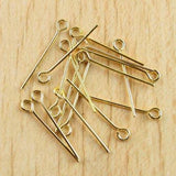 200 PCS lot 0.7mm thick  gold-tone Eye Pin Findings jewery making