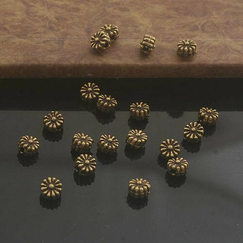 100pcs antiqued bronze color 2sided flower spacer beads G2006