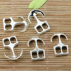 8pcs tibetan silver tone 2loops anchor design charms EF1756