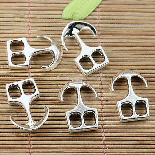 8pcs tibetan silver tone 2loops anchor design charms EF1756