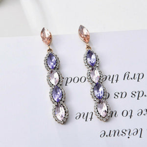 Fashion Jewelry Stud Earring Colorfull Diamond Long Earring