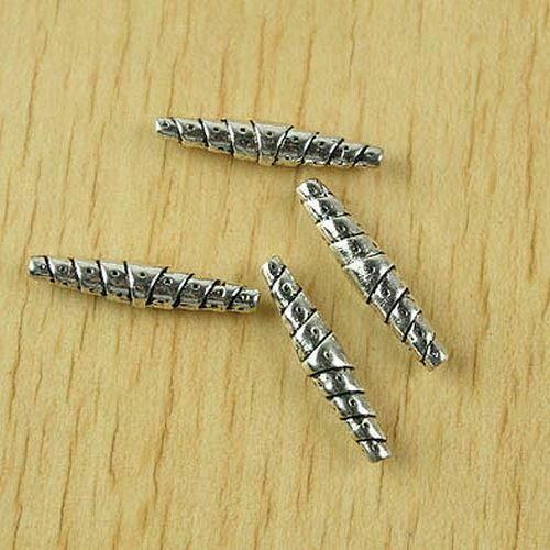 16pcs Tibetan silver folded metal spacer beads h2499