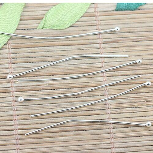 100pc silver color 0.7*40mm round  head pin findings for DIY making G2145