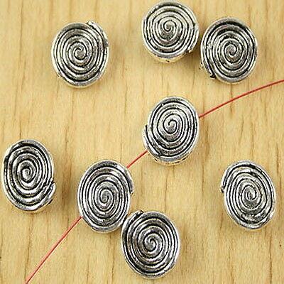 35pcs Tibetan silver swirl spacer beads h2709