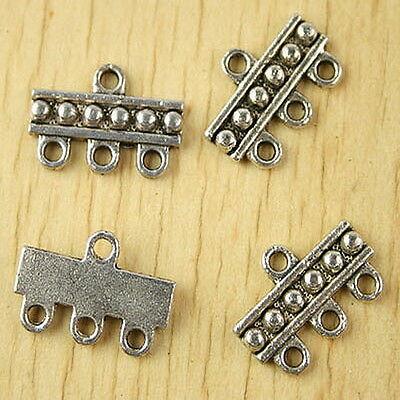 20pcs Tibetan silver 3 in 1 bar charms H2575