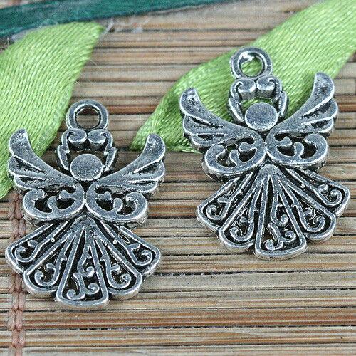 18pcs tibetan silver color angel charms EF0329