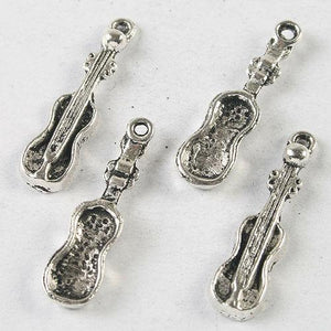 20pcs dark silver tone Violin or Guitar pendant h3744