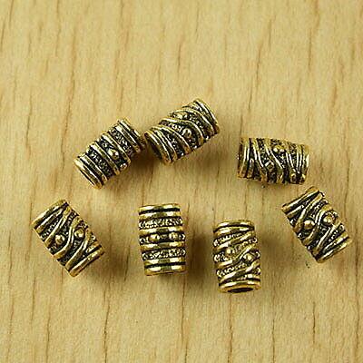 30pcs dark gold-tone curved wire tube spacer bead h2028