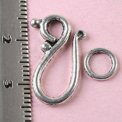 20sets Tibetan silver snake and ring charm findin h1440