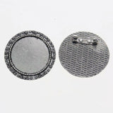 2pcs/lot Tibetan silver color ROUND shaped 30mm cabochon settings brooch design
