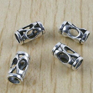 25pcs Tibetan silver tube spacer beads h2944