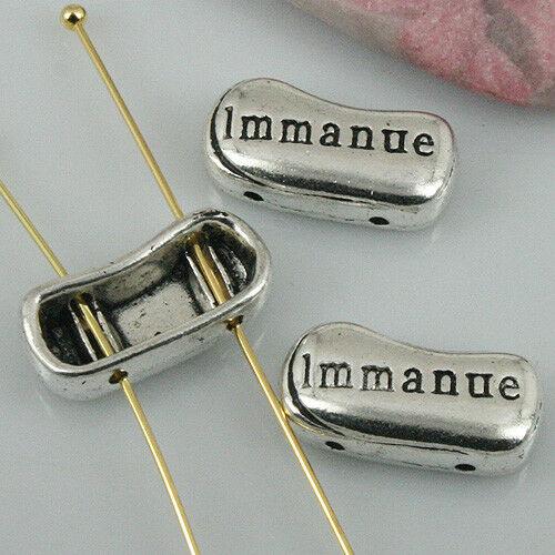 8pcs tibetan silver color IMMANUE religious cover findings EF0437