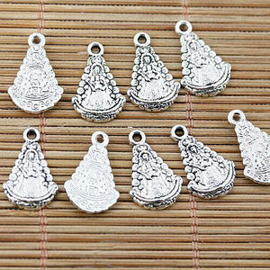 20pcs tibetan silver religious NTRA SRA DEL portrait charms EF1526