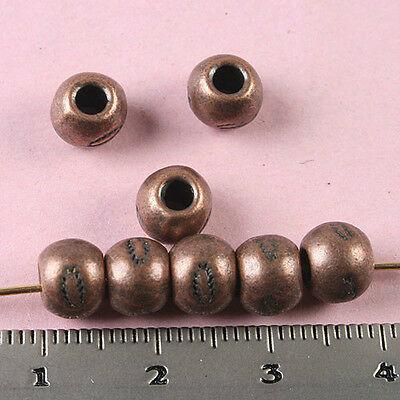 30pcs copper-tone round spacer beads h1814