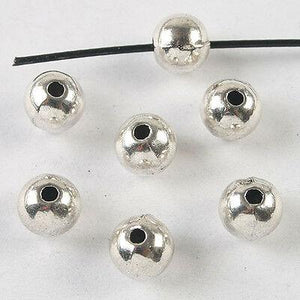 15pcs dark silver tone 7.7mm round spacer beads h3833