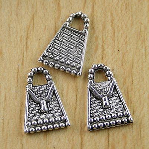 20pcs Tibetan silver craftwork trapeziform charms h0344