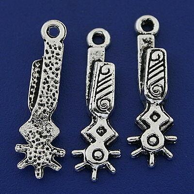 18pcs dark silver tone which charms h3177