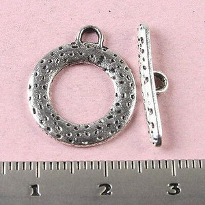 20sets Tibetan silver circle ring charm findings h1663