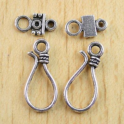 20sets tibetan silver hook toggle clasps 2 in 1 h0767