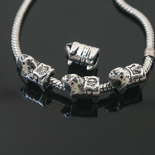 10pcs Tibetan Silver dog spacer Beads Fit European charm Bracelet L0156
