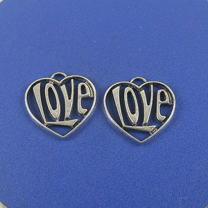 5pcs Tibetan silver love heart pendant h0770