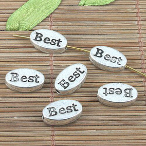 14pcs antiqued silver color 2sided BEST spacer beads EF0977