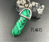 Natural Gemstone Hexagonal Point Reiki Chakra Healing Pendant For Necklace