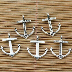 30pcs Tibetan silver nice anchor charms EF2036