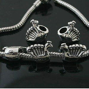 7pcs Tibetan Silver hen design spacer Beads Fit Bracelet L0116