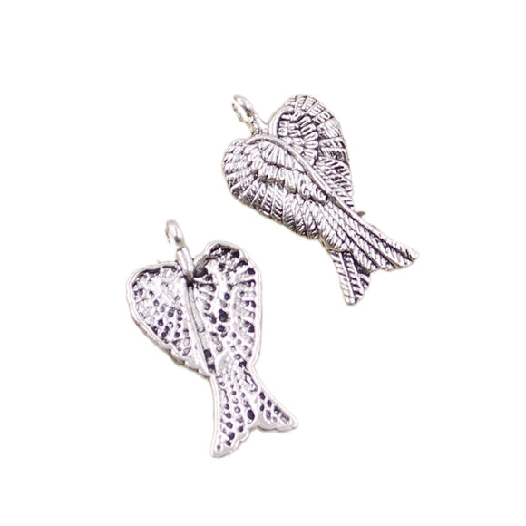 20pcs Charms angel wings 27x15mm Tibetan Silver Color Pendants Antique Jewelry Making DIY Handmade Craft