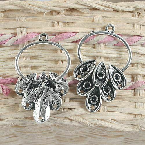 5pcs antiqued silver dangle pendant charm G841