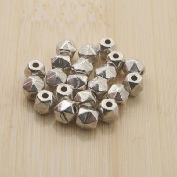 60pcs Tibetan Silve  faceted Spacer bead Findings X0225