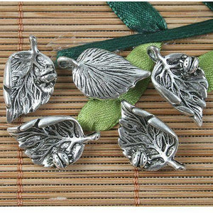 10pcs antiqued silver leaf pattern pendant G1559