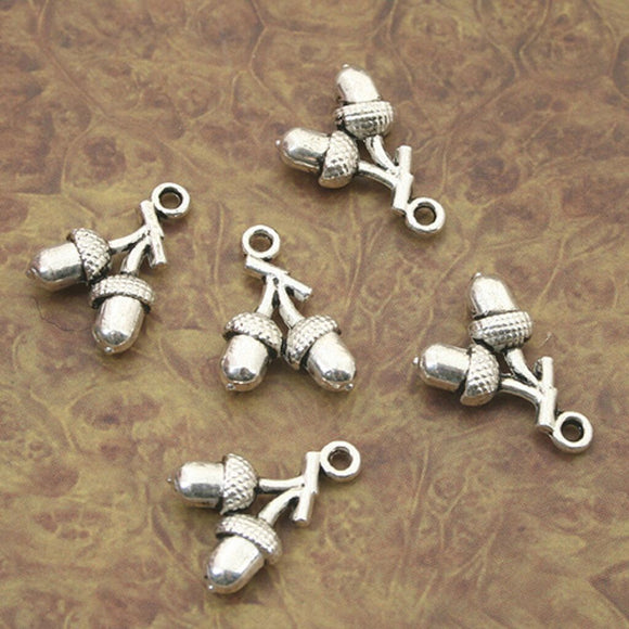 12pcs Tibetan Silver acorns charm pendants X0049