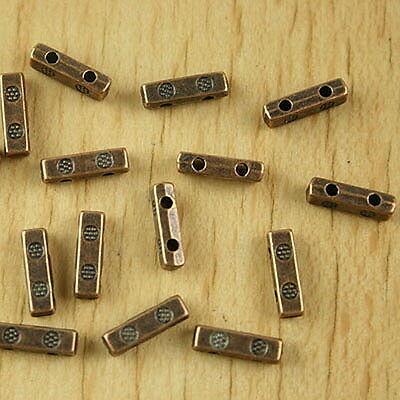 40pcs antiqued copper-tone 2 holes bar spacer beads h2364