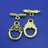 Pick flower floral simple style toggle clasp in 3colors for jewery making