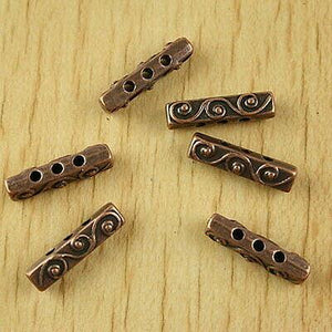 30pcs copper-tone bar spacer beads h2360