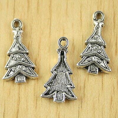 16pcs Tibetan silver christmas tree charms h2748