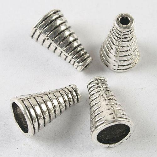 10pcs dark silver tone Cone spacer beads 15x10mm h3645