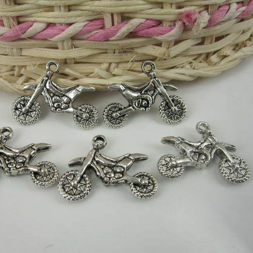 8pcs silver Motorcycle charm pendant/drops G280