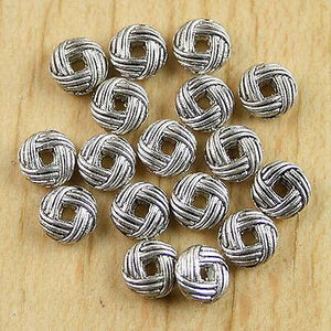 50 Pcs Tibetan silver twist circle findings h0125