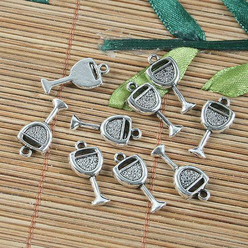 18pcs tibetan  silver color wineglass shaped  design charm G1164