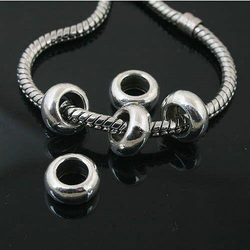 20pcs Tibetan Silver circle spacer Beads Fit European Bracelet l0115