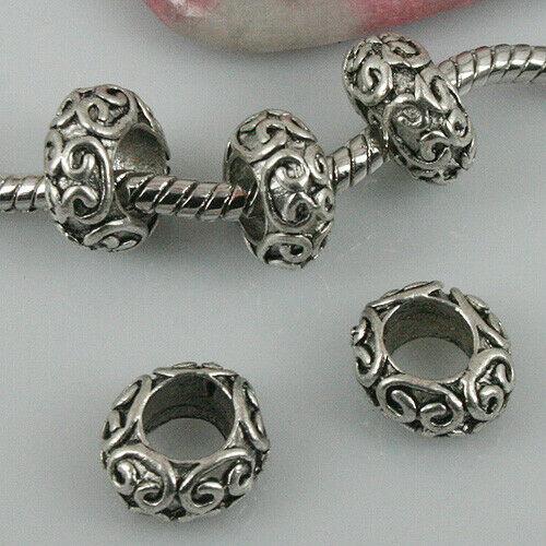 10pcs tibetan silver color pattern Loose bead fit bracelet EF0469