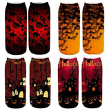 Halloween Socks pumpkin printed Sock Low Cut Ankle Socks one-side pattern only
