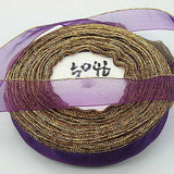 1roll 50 Yards gold-edge Sheer Organza Ribbon,20mm Wide assorted free ship