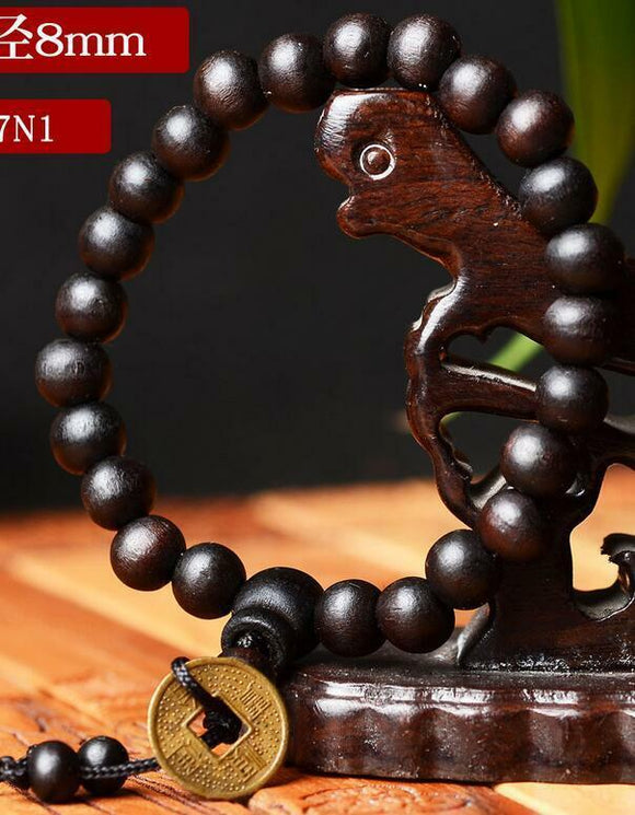 8MM Wood Beads Tibet Buddhist Prayer Bracelet Mala x1 ML300