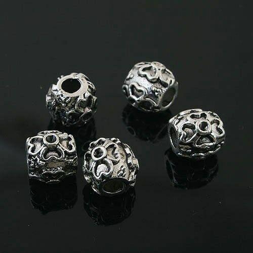 14pcs Tibetan Silver flower spacer Beads l0107