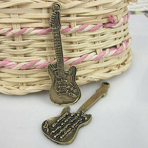 2pcs Antiqued bronze Guitar /Bass Charm Pendant G505