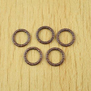 30pcs copper tone  hert rings frame charms findings  h1945